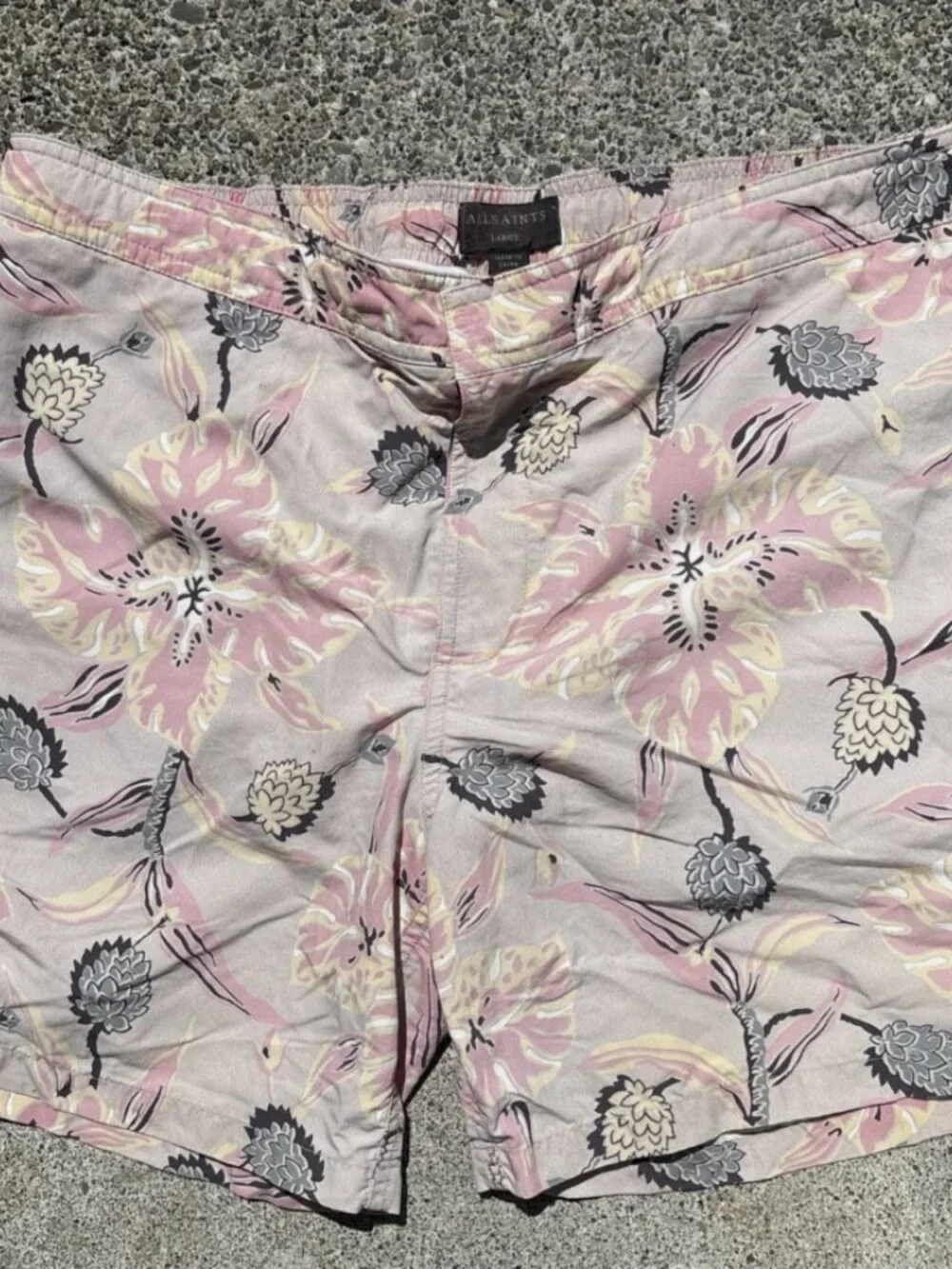 All Saints Swim Trunks / Board Shorts Men’s Large Tropical Lined 6” Floral